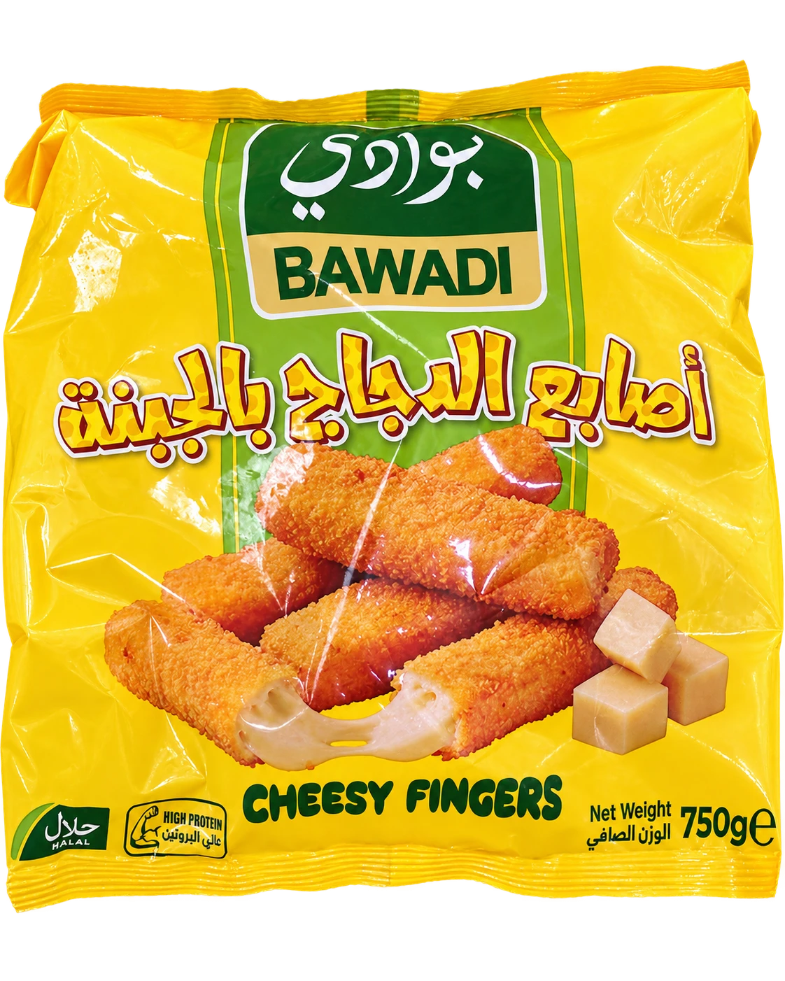 اصابع دجاج بالجبنة بوادي كيس 750غم