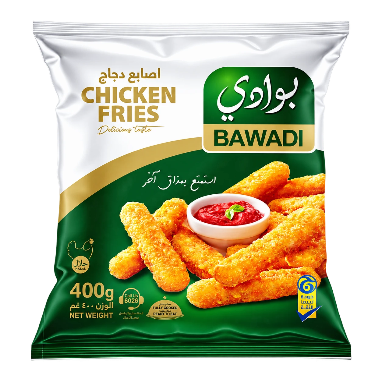 اصابع دجاج بوادي كيس 400 غرام